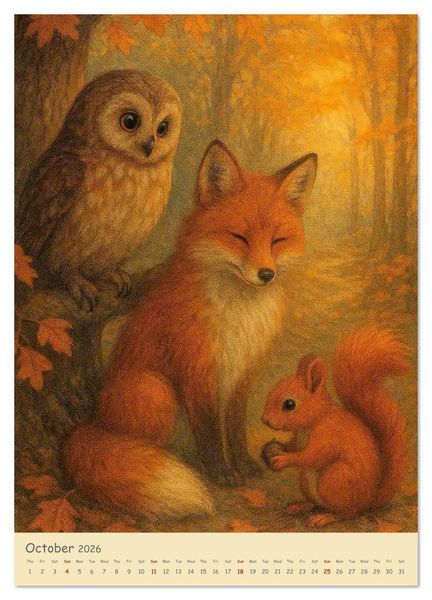 Produktbild: A year like a soft pillow - Animal moments of wellbeing (Wall Calendar 2026 DIN A4 portrait), CALVENDO 12 Month Wall Calendar