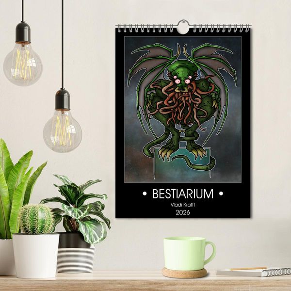 Produktbild: Bestiarium Vladi Krafft (Wandkalender 2026 DIN A4 hoch), CALVENDO Monatskalender
