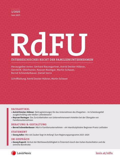 Produktbild: RdFU - &Ouml;sterreichisches Recht der Familienunternehmen