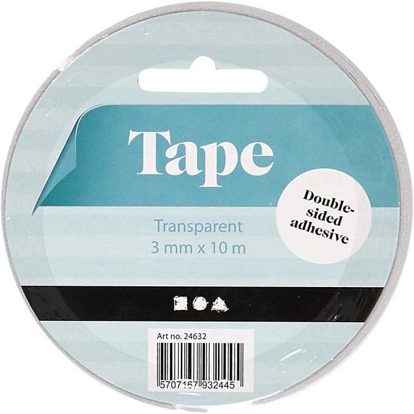 Produktbild: Creativ Company Doppelseitiges Klebeband, B 3 mm, 10 m, 1 Rolle