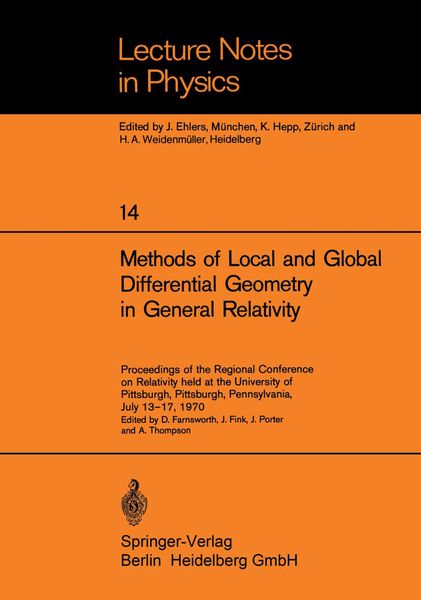 Produktbild: Methods of Local and Global Differential Geometry in General Relativity