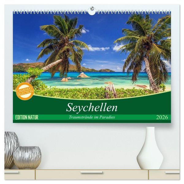 Produktbild: Seychellen &ndash; Traumstr&auml;nde im Paradies (hochwertiger Premium Wandkalender 2026 DIN A2 quer), Kunstdruck in Hochglanz