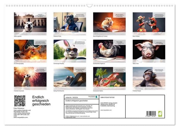 Produktbild: Endlich erfolgreich geschieden (Wandkalender 2026 DIN A2 quer), CALVENDO Monatskalender