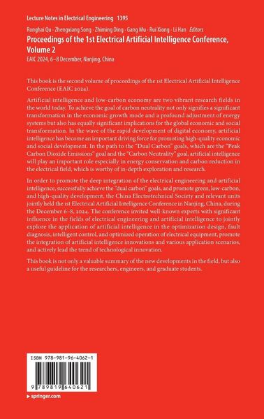 Produktbild: Proceedings of the 1st Electrical Artificial Intelligence Conference, Volume 2