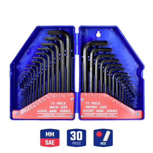 Produktbild: WorkPro Sechskant Stiftschl&uuml;sselsatz 0.7 mm, 0.9 mm, 1.3 mm, 1.5 mm, 2.0 mm, 2.5 mm, 3.0 mm, 4.0 mm, 4.5 mm, 5.0 mm, 5.5 mm, 6.0