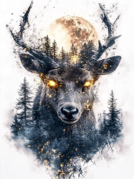 Produktbild: CALVENDO Puzzle Hirsch | 1000 Teile Lege-Gr&ouml;&szlig;e 64x48cm Foto-Puzzle f&uuml;r gl&uuml;ckliche Stunden