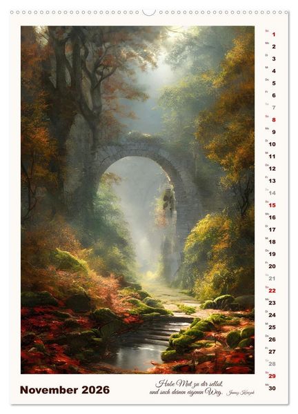 Produktbild: Wege der Fantasie (hochwertiger Premium Wandkalender 2026 DIN A2 hoch), Kunstdruck in Hochglanz