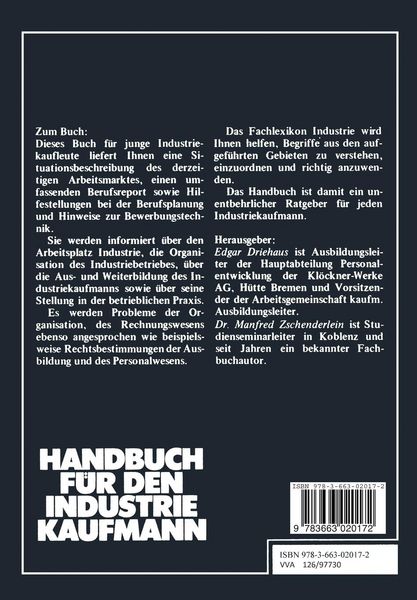 Produktbild: Handbuch f&uuml;r den Industriekaufmann
