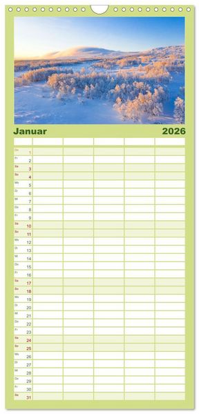 Produktbild: Familienplaner 2026 - Eine Reise durch die W&auml;lder dieser Welt mit 5 Spalten (Wandkalender, 21 x 45 cm) CALVENDO