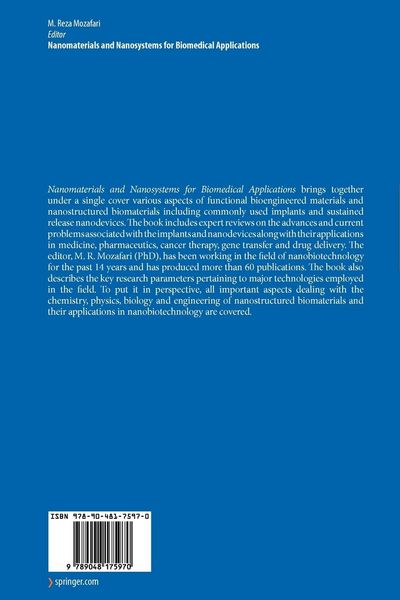 Produktbild: Nanomaterials and Nanosystems for Biomedical Applications