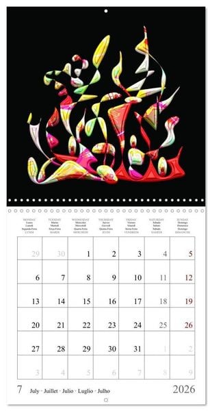 Produktbild: Une harmonie color&eacute;e (Calendrier mural carr&eacute; 2026 30x30 cm) Calendrier double avec une page pour vos prises de notes