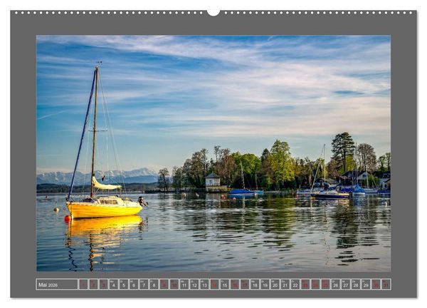 Produktbild: Impressionen vom Starnberger See II (hochwertiger Premium Wandkalender 2026 DIN A2 quer), Kunstdruck in Hochglanz