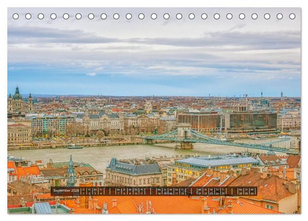 Produktbild: Budapest - Die Stadt an der Donau (Tischkalender 2026 DIN A5 quer), CALVENDO Monatskalender