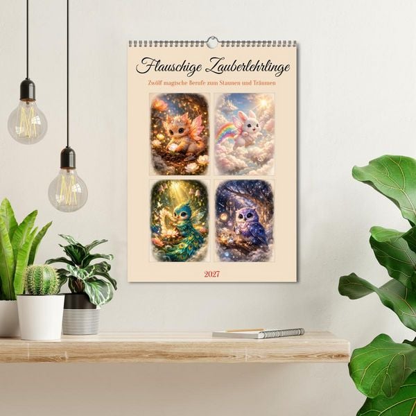 Produktbild: Flauschige Zauberlehrlinge (Wandkalender 2027 DIN A3 hoch), CALVENDO Monatskalender