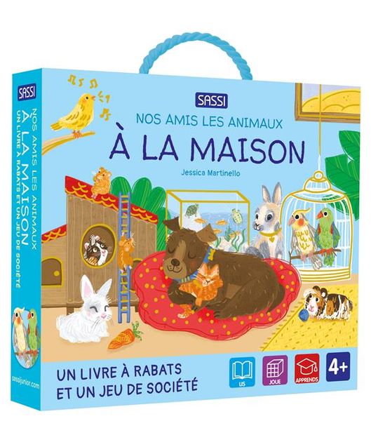 Produktbild: A la maison : un livre &agrave; rabats et un jeu de soci&eacute;t&eacute; : 4+