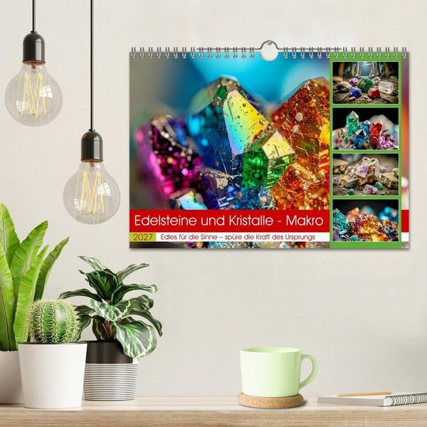 Produktbild: Edelsteine und Kristalle - Makro (Wandkalender 2027 DIN A4 quer), CALVENDO Monatskalender