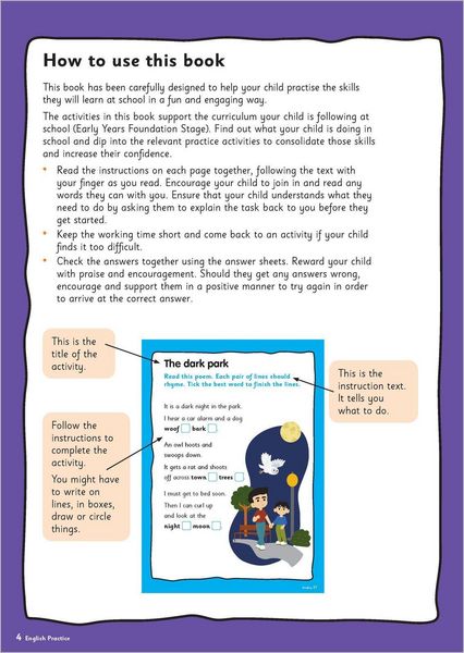Produktbild: English Practice Book for Ages 4-5