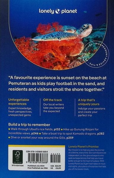 Produktbild: Lonely Planet Bali, Lombok & Nusa Tenggara