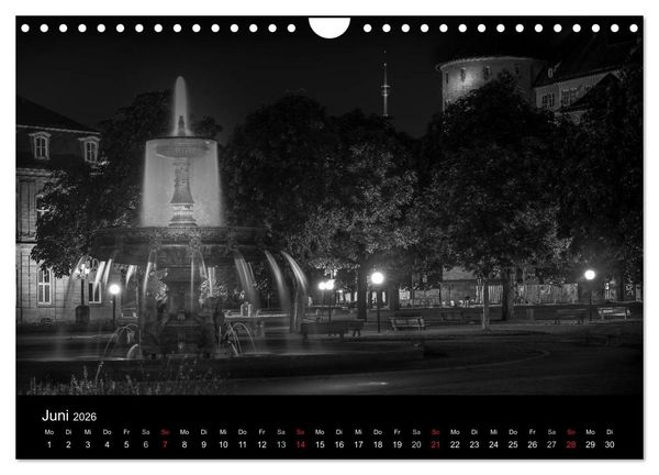 Produktbild: Stuttgart bei Nacht (Wandkalender 2026 DIN A4 quer), CALVENDO Monatskalender