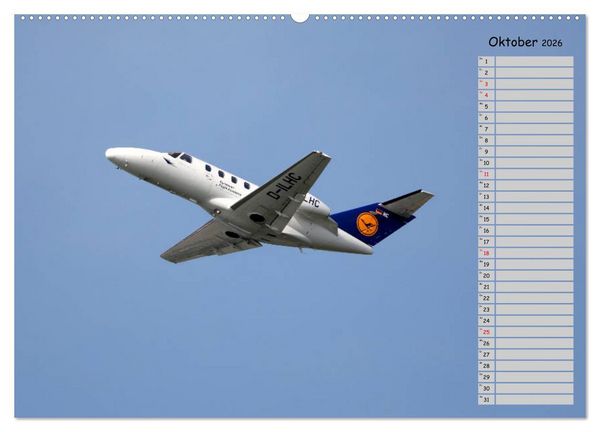 Produktbild: Flugzeuge &ndash; Starts und Landeanfl&uuml;ge Geburtstagsplaner (Wandkalender 2026 DIN A2 quer), CALVENDO Monatskalender