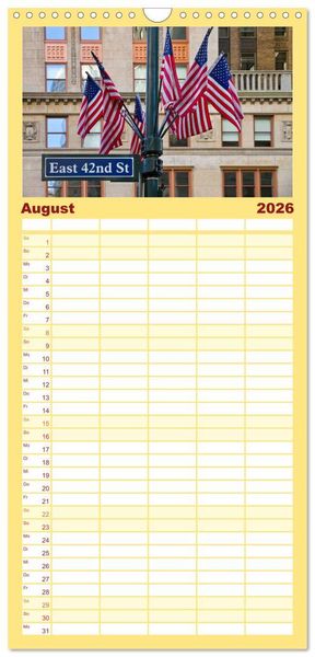 Produktbild: Familienplaner 2026 - NEW YORK CITY Stadt der Superlative mit 5 Spalten (Wandkalender, 21 x 45 cm) CALVENDO