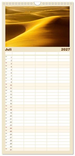 Produktbild: Familienplaner 2027 - Marokko: Marrakesch, Atlas, Sahara, F&egrave;s mit 5 Spalten (Wandkalender, 21 x 45 cm) CALVENDO