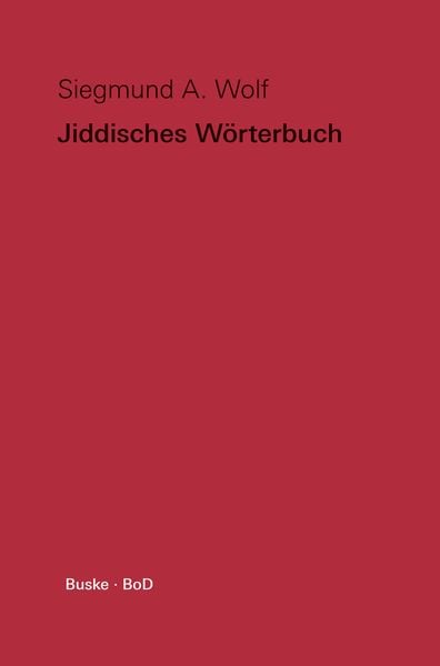 Produktbild: Jiddisches W&ouml;rterbuch