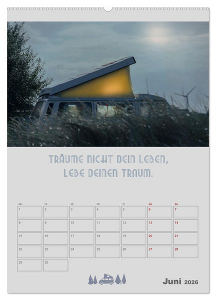 Produktbild: Vanlife - Hotel kann jeder! (Wandkalender 2026 DIN A2 hoch), CALVENDO Monatskalender