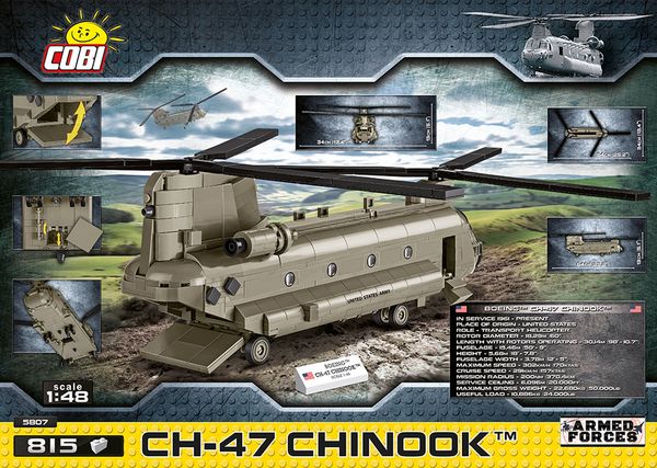 COBI 5807 - HELI Ch-47 Chinook Hubschrauber, 815 Klemmbausteine