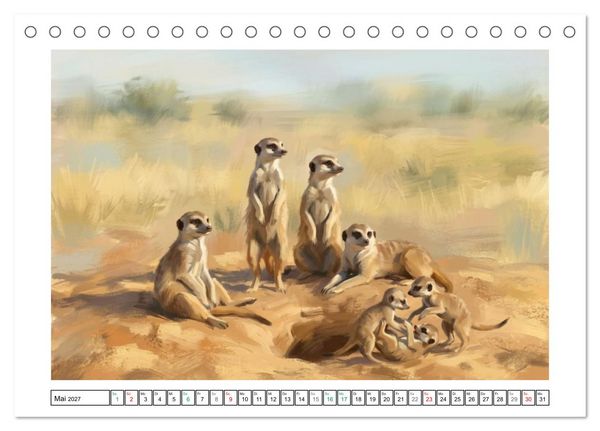 Produktbild: Erdm&auml;nnchen - Ein Tag vor dem Bau (Tischkalender 2027 DIN A5 quer), CALVENDO Monatskalender
