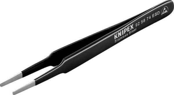 Produktbild: Knipex 92 58 74 ESD Pr&auml;zisionspinzette Flach-rund 120mm