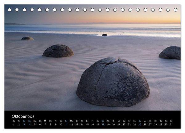 Produktbild: Traumziel Neuseeland 2026 (Tischkalender 2026 DIN A5 quer), CALVENDO Monatskalender