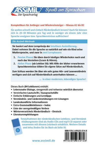Produktbild: ASSiMiL Niederl&auml;ndisch ohne M&uuml;he heute - Lehrbuch - Niveau A1-B2