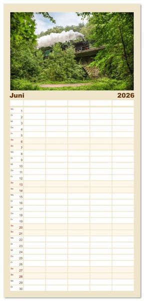 Produktbild: Familienplaner 2026 - Volldampf voraus! mit 5 Spalten (Wandkalender, 21 x 45 cm) CALVENDO