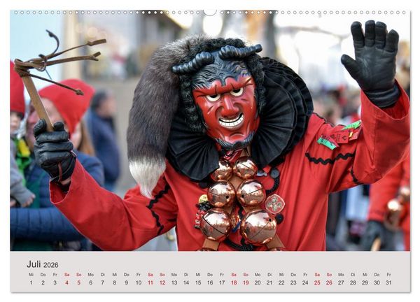 Produktbild: Narri 2026 Bilder der Schw&auml;bisch-Alemannischen Fasnet (Wandkalender 2026 DIN A2 quer), CALVENDO Monatskalender