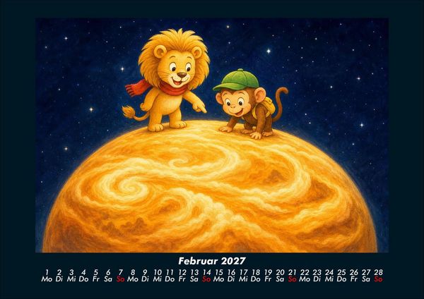 Produktbild: Buschi und Milo im Sonnensystem 2027 Fotokalender DIN A4