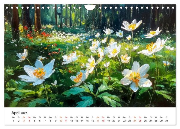 Produktbild: Wildblumen zwischen Moos und Farn (Wandkalender 2027 DIN A4 quer), CALVENDO Monatskalender