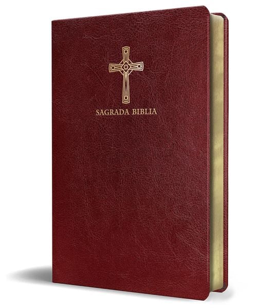 Produktbild: Biblia Cat&oacute;lica En Espa&ntilde;ol. S&iacute;mil Piel Vinotinto, Tama&ntilde;o Compacto / Catholic Bible. Spanish-Language, Leathersoft, Wine, Compact