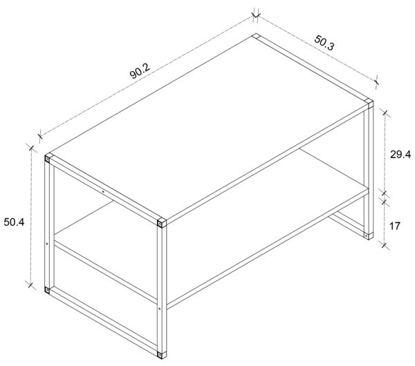 Produktbild: Industrie Styl Sofatisch Couchtisch Insasi L