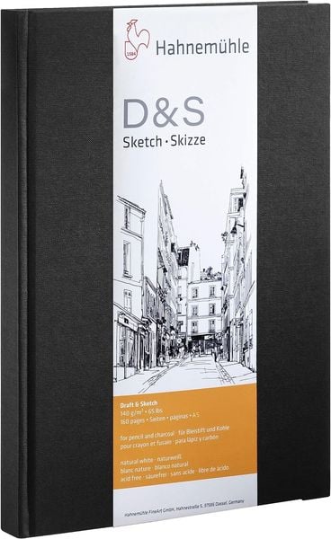 Produktbild: Hahnem&uuml;hle Papier Skizzenbuch D&S, DIN A5 Hochformat, 140 g/m&sup2;