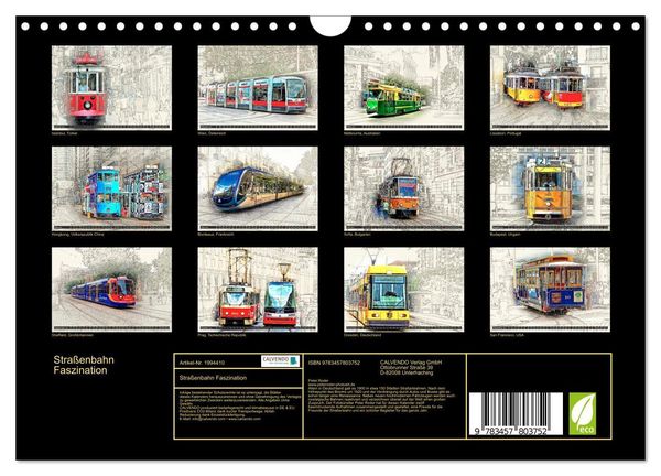 Produktbild: Stra&szlig;enbahn Faszination (Wandkalender 2026 DIN A4 quer), CALVENDO Monatskalender