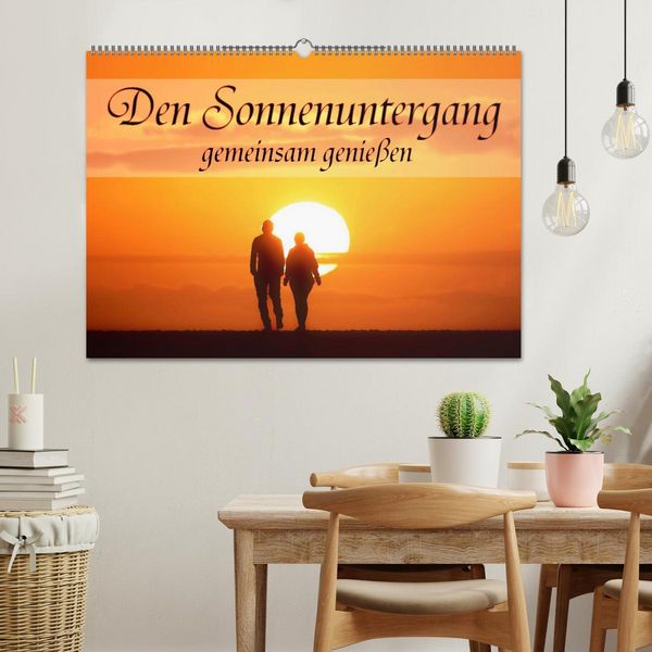 Produktbild: Den Sonnenuntergang gemeinsam genie&szlig;en (Wandkalender 2026 DIN A2 quer), CALVENDO Monatskalender