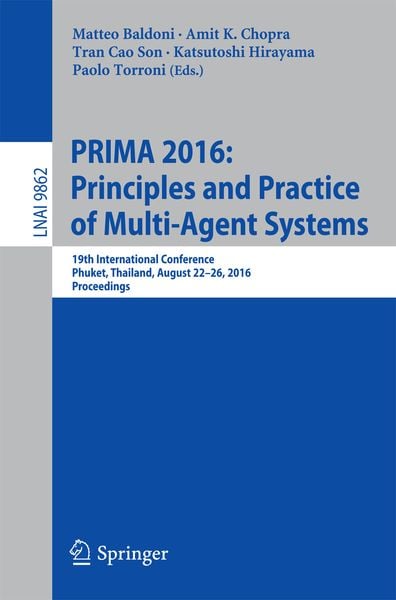 Produktbild: PRIMA 2016: Principles and Practice of Multi-Agent Systems