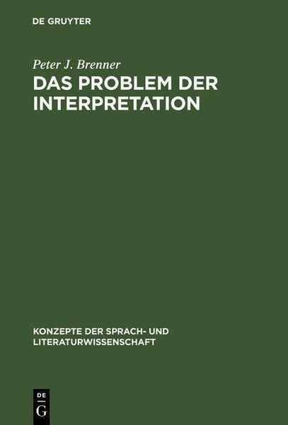Produktbild: Das Problem der Interpretation