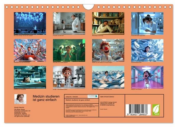 Produktbild: Medizin studieren ist ganz einfach (Wandkalender 2026 DIN A4 quer), CALVENDO Monatskalender