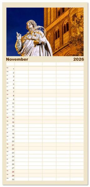 Produktbild: Familienplaner 2026 - Polen. Von Krakau bis Danzig: Bilder voller Atmosph&auml;re mit 5 Spalten (Wandkalender, 21 x 45 cm) CALVENDO