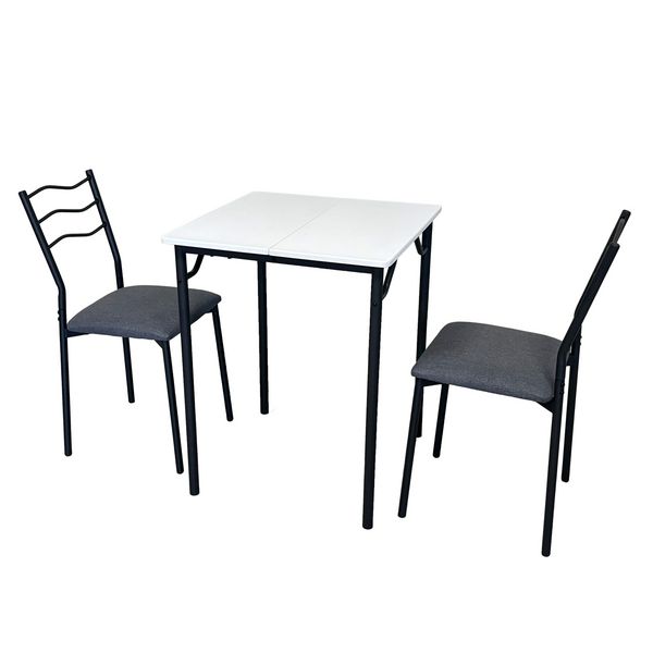 Produktbild: HTI-Living Essgruppe Thora 3-teilig Tischplatte Wei&szlig; Essgruppe Thora 3-teilig Tischplatte Wei&szlig;
