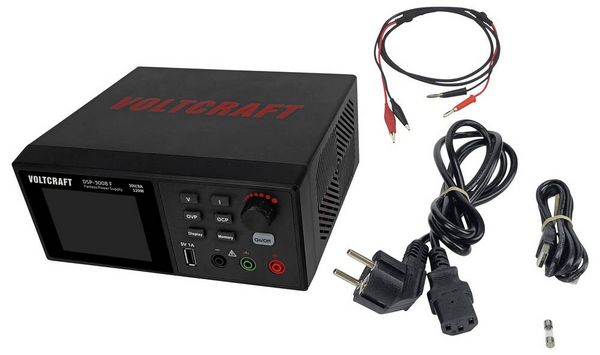 Produktbild: VOLTCRAFT DSP-3008 F Labornetzger&auml;t passiv gek&uuml;hlt 0 - 30 V 0 - 8 A 120 W l&uuml;fterlos USB Anzahl Ausg&auml;nge 1 x
