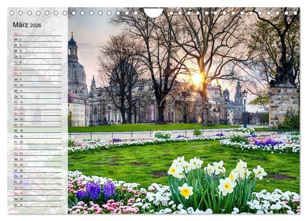 Produktbild: WUNDERVOLLES DRESDEN (Wandkalender 2026 DIN A4 quer), CALVENDO Monatskalender