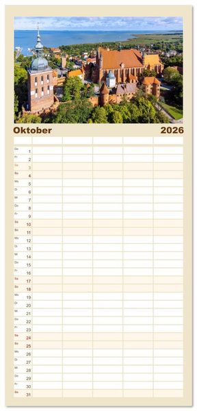 Produktbild: Familienplaner 2026 - Polen. Von Krakau bis Danzig: Bilder voller Atmosph&auml;re mit 5 Spalten (Wandkalender, 21 x 45 cm) CALVENDO